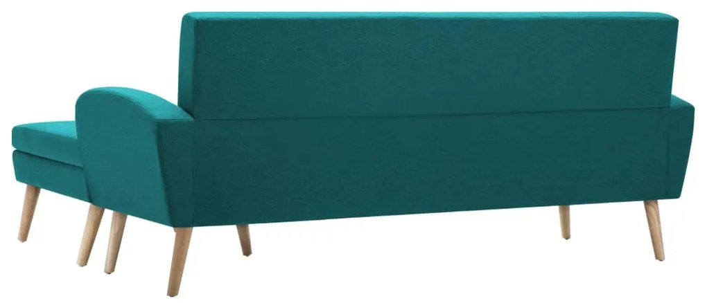 vidaXL Καναπές Γωνιακός Πράσινος 186 x 136 x 79 εκ. Υφασμάτινος