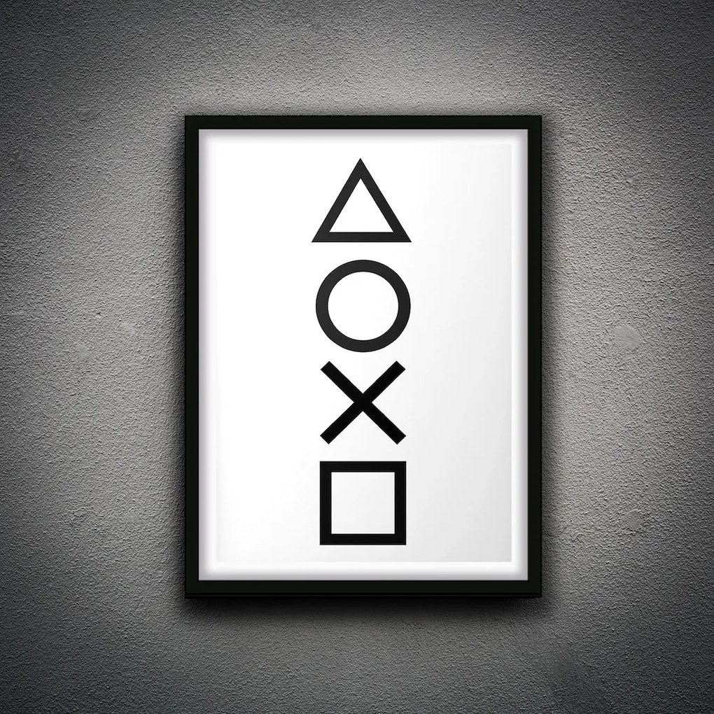 Πόστερ &amp; Κάδρο Playstation Symbols GM138 40x50cm  Εκτύπωση Πόστερ (χωρίς κάδρο)