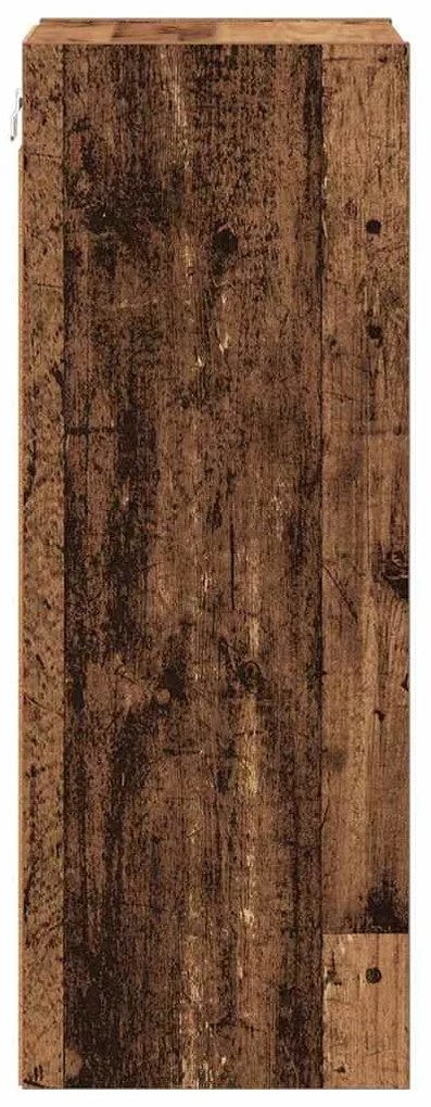 vidaXL Κρεμαστό ντουλάπι Riga Παλιό ξύλο 30 x 29,5 x 80 εκ.
