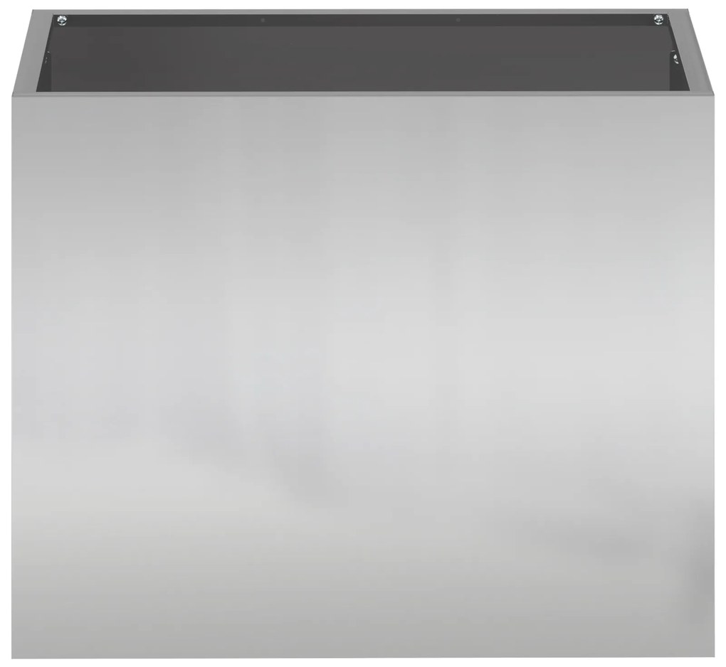 vidaXL Γλάστρα Κήπου Ασημί 50 x 32 x 40 εκ. Γαλβανισμένος χάλυβας