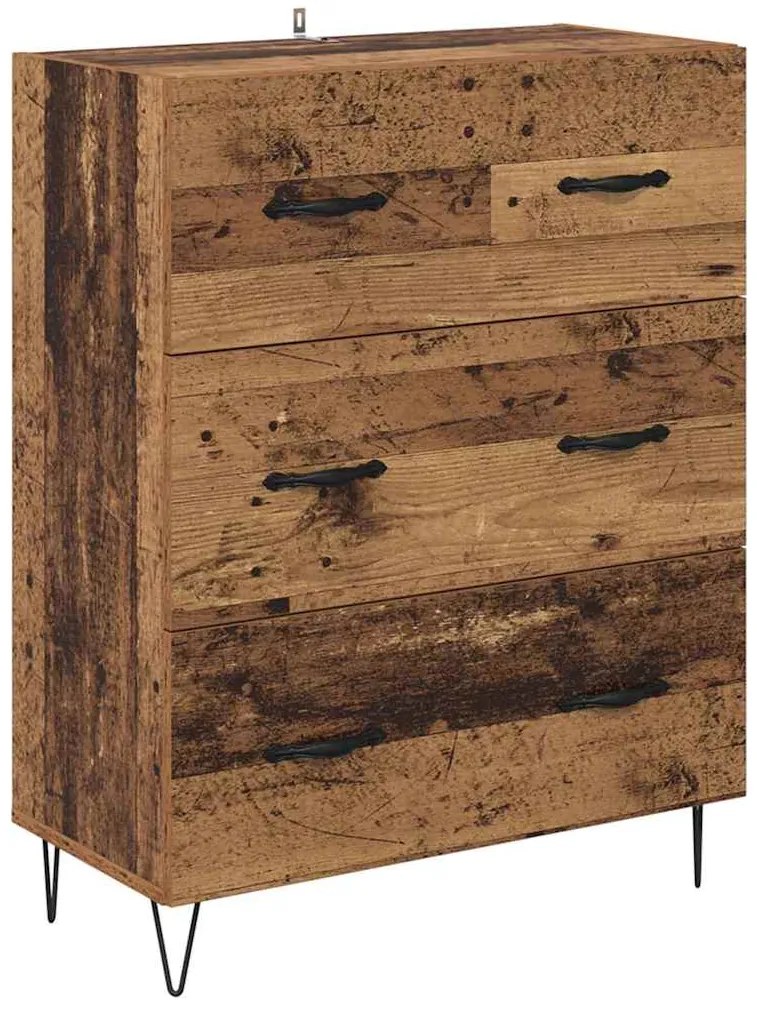 vidaXL Highboard Παλιό Ξύλο 69,5 x 34 x 90 εκ. Επεξεργασμένο ξύλο