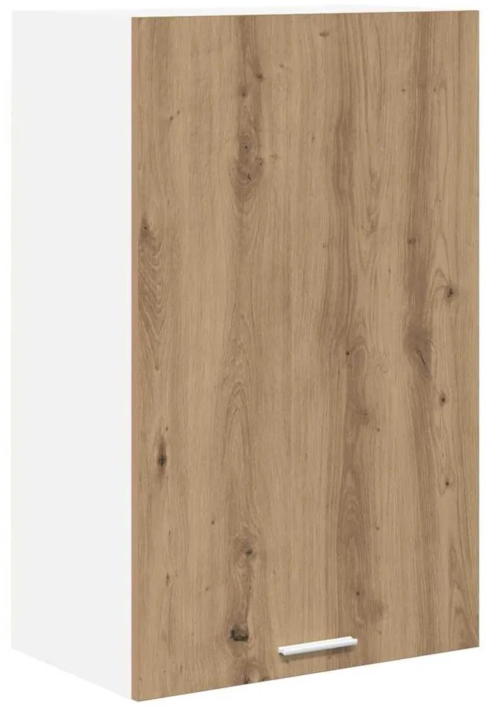 vidaXL Κρεμαστό ντουλάπι με αποθήκευση Riga Χειροποίητη Δρυς και Λευκό