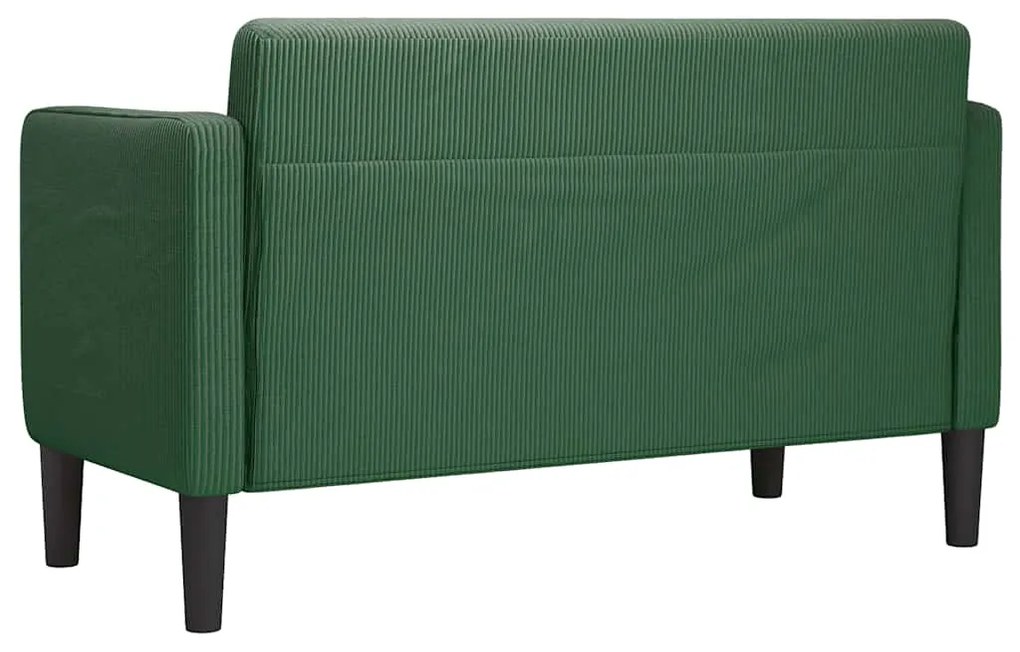 vidaXL Καναπές Loveseat Πράσινο Ζούγκλα 109 εκ. ύφασμα Corduroy