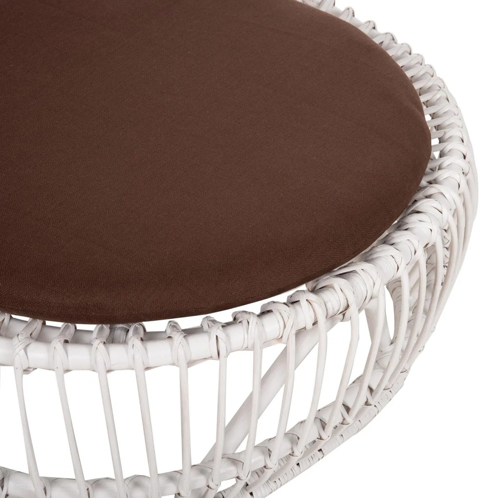 Καρέκλα - Πολυθρόνα ENTROPY C9840.02 Φυσικό Rattan με Καφέ Μαξιλάρι 80x97x85Υεκ. 80x97x85 εκ.