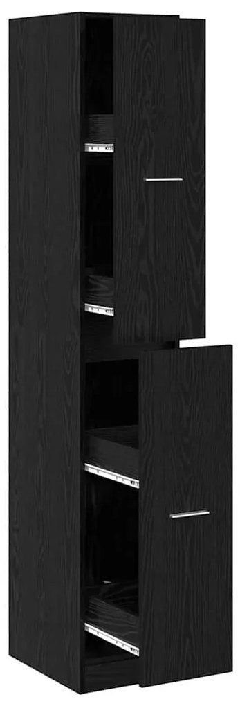 vidaXL Φαρμακοποιϊκή Ντουλάπα Μαύρη δρυς 30 x 41 x 174.5 εκ.