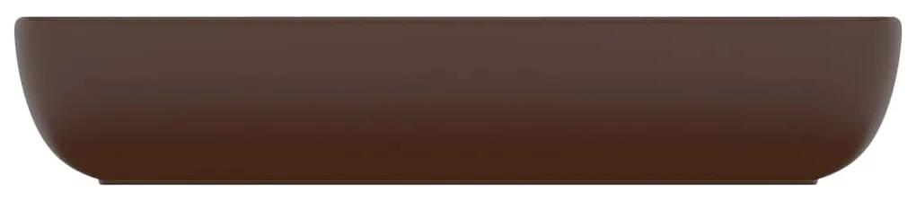 Νιπτήρας Πολυτελής Ορθογώνιος Σκ. Καφέ Ματ 71x38 εκ. Κεραμικός - Καφέ