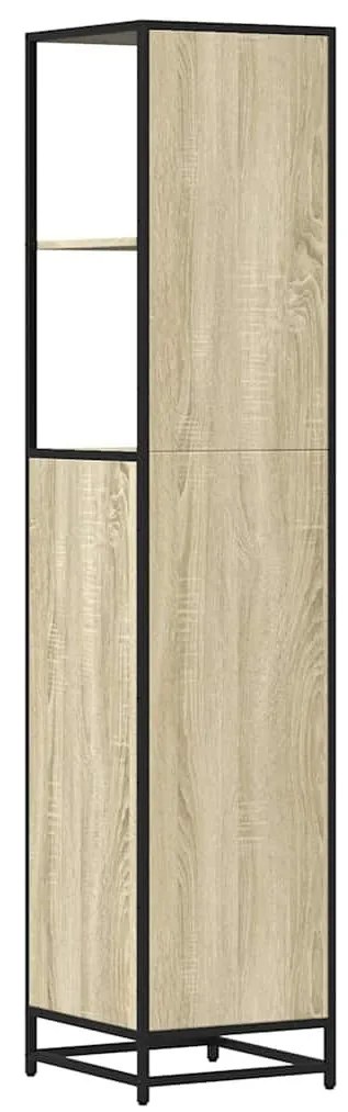 Ντουλάπι μπάνιου Sonoma Oak 35x37,5x166 cm Κατασκευασμένο ξύλο - Καφέ