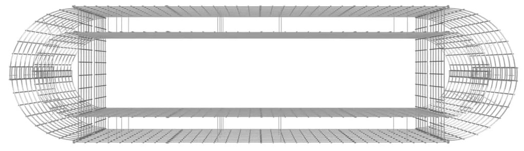 vidaXL Συρματοκιβώτιο-Γλάστρα Υπερυψωμένη 190x50x100 εκ Γαλβαν. Ατσάλι