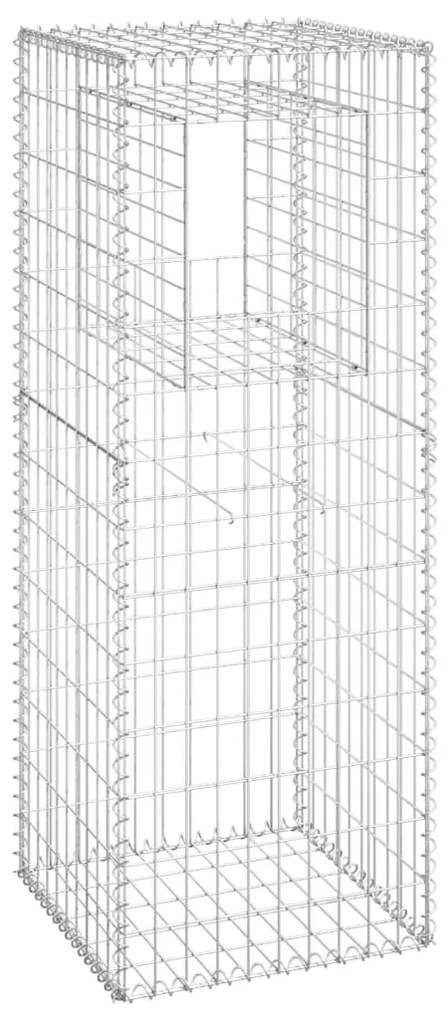 vidaXL Συρματοκιβώτιο Στύλος 50 x 50 x 140 εκ. Σιδερένιο