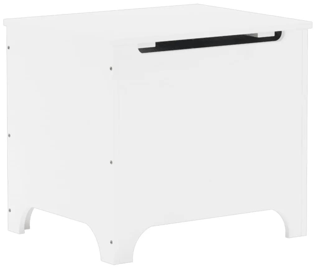 vidaXL Κουτί Αποθήκευσης με Καπάκι RANA Λευκό 60x49x54εκ. Μασίφ Πεύκο