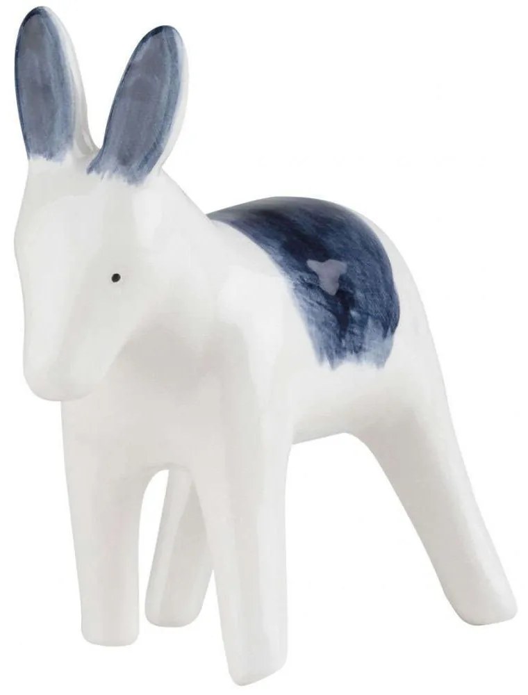Διακοσμητικό Με Μαγνήτη Director Donkey LBTRD0015049 10x4,5x10cm White-Blue Raeder Ceramic