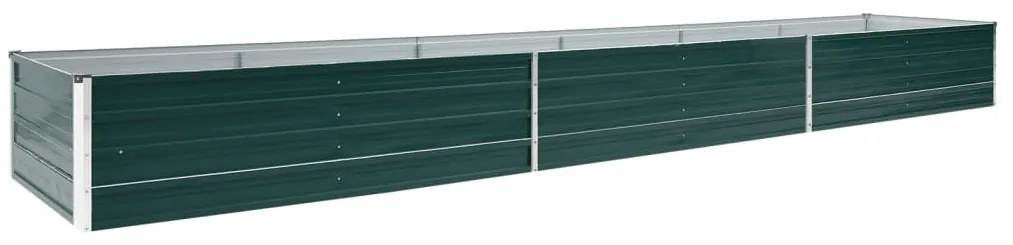 vidaXL Ζαρντινιέρα Υπερυψωμένη Πράσινη 480x80x45 εκ. Γαλβαν. Χάλυβας