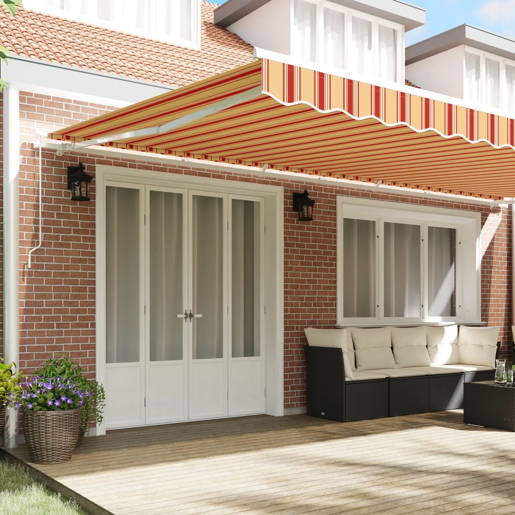 vidaXL Σκηνίτσα Αναδιπλούμενη Striped Κίτρινο, Πορτοκαλί. 600 x 350 εκ