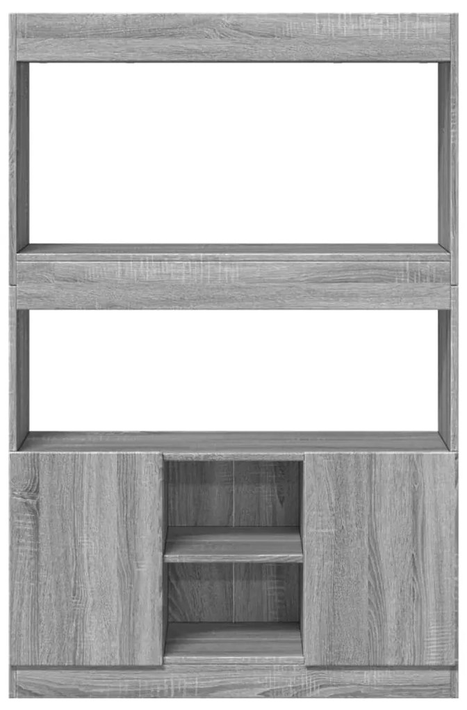 vidaXL Ντουλάπι Γκρι Sonoma 92x33x140 εκ. από Επεξεργασμένο Ξύλο
