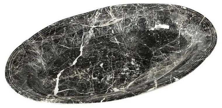 Πιατέλα Marble Οβάλ Rpm208K6 22X14cm Black Espiel Ceramic