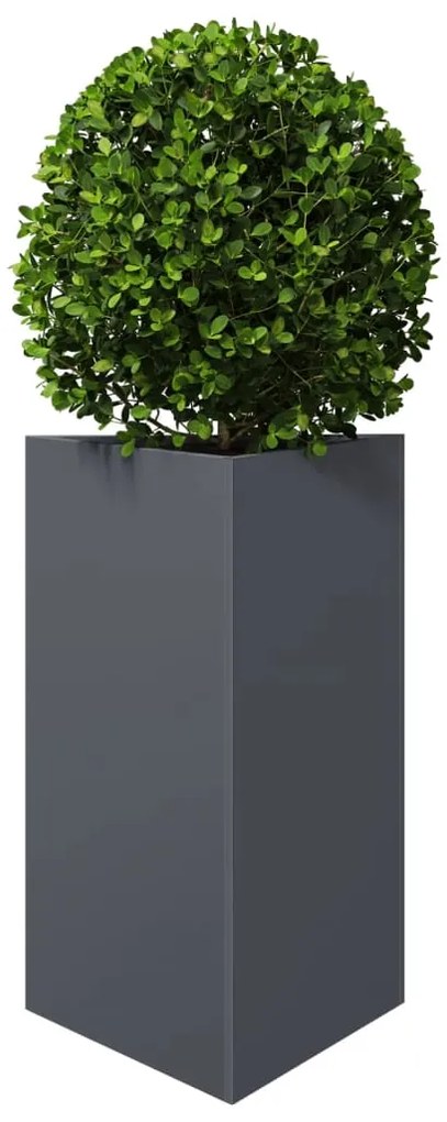 vidaXL Ζαρντινιέρες Κήπου 2 τεμ. Ανθρακί Τρίγωνο 50x43x75 εκ. Ατσάλι