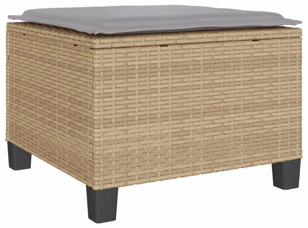 vidaXL Σετ Επίπλων Bistro 3 τεμ. Μπεζ Συνθετικό Ρατάν με Μαξιλάρια