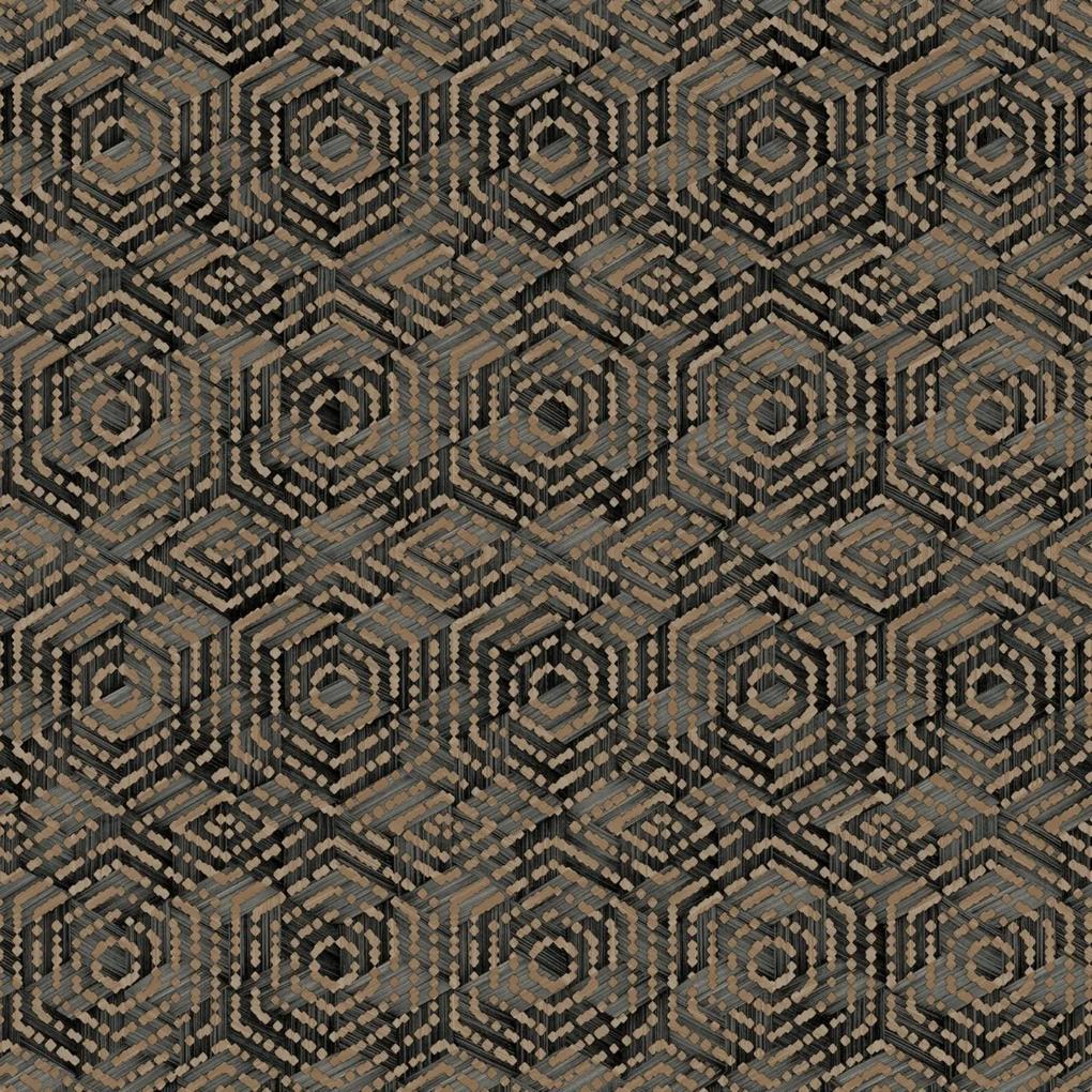 Ταπετσαρία Τοίχου Hexagon L606018 Καφέ 53x10,05 cm