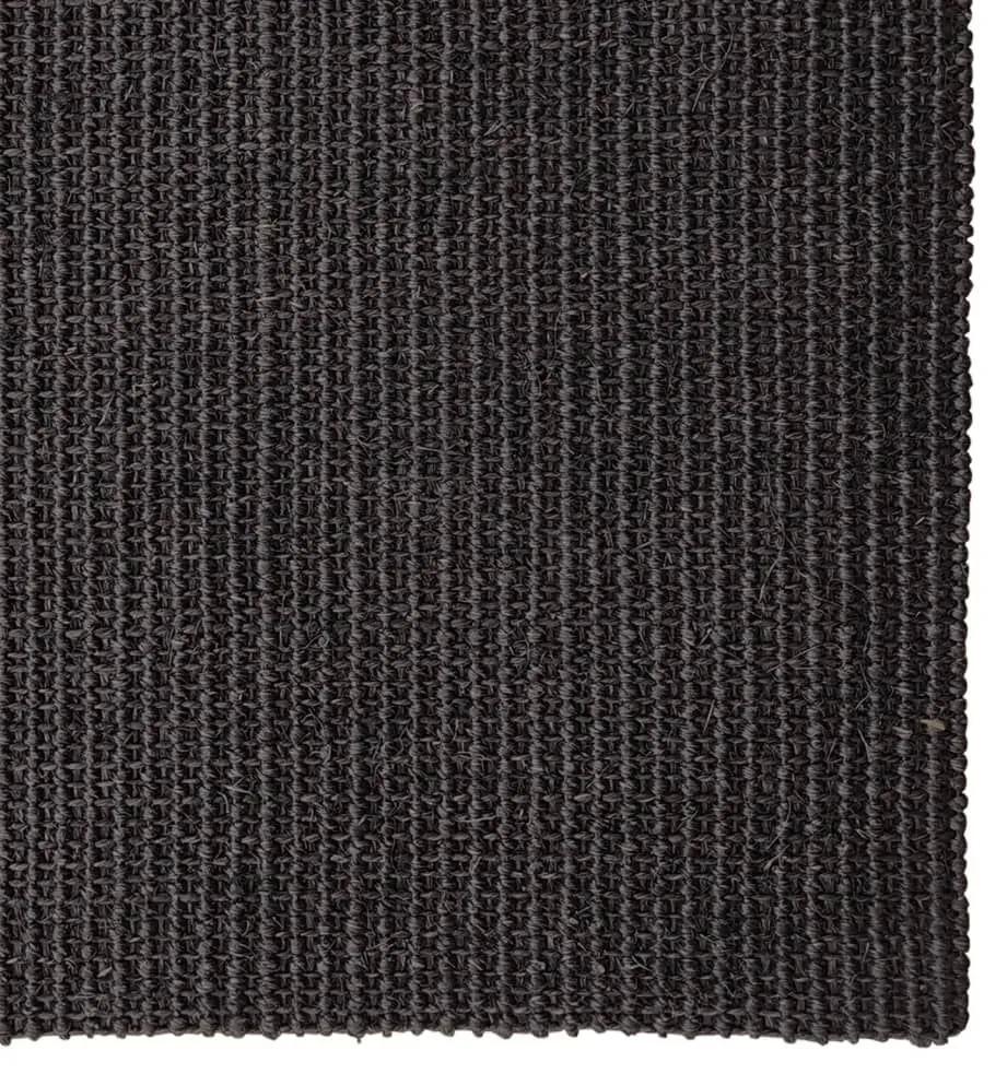 Χαλί Μαύρο 80 x 200 εκ. από Φυσικό Σιζάλ - Μαύρο