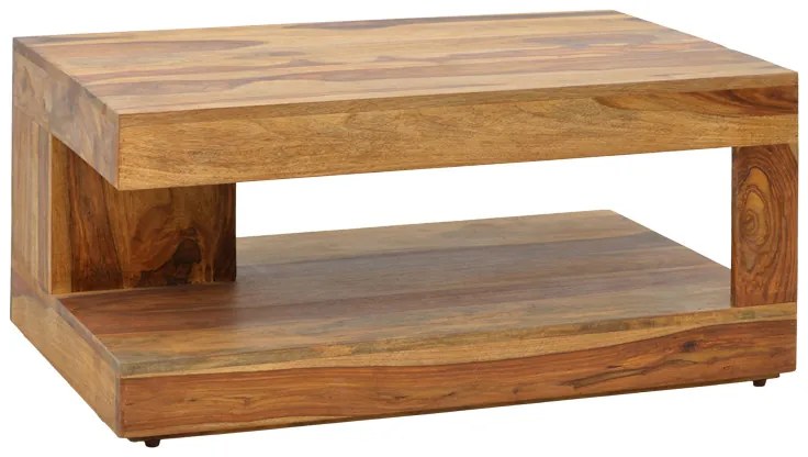 Τραπέζι Volino μασιφ ξύλο sheesham σε καρυδί απόχρωση 90x60x40εκ Υλικό: Sheesham Wood - iron 376-000013