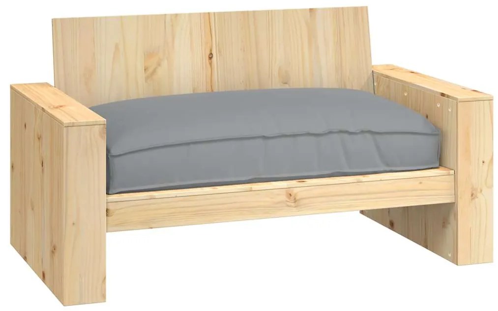 vidaXL Μαξιλάρι παλέτας για κάθισμα Γκρι 120 x 80 x 12 cm