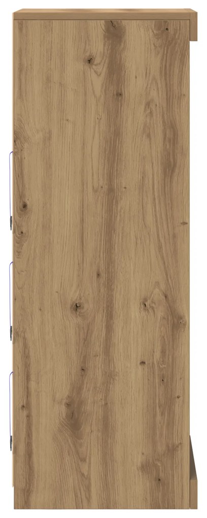 vidaXL Μπουφές με LED Φώτα Ξύλο Artisan 41x37x100 εκ