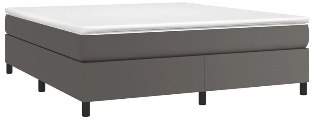 vidaXL Πλαίσιο Κρεβατιού Γκρι 180x200 εκ. από Συνθετικό Δέρμα