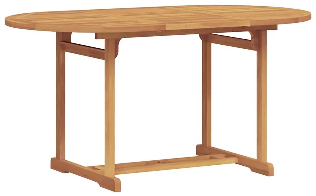 vidaXL Σέτ φαγητού για κήπο 7 pcs Καστανό Μασίφ ξύλο teak