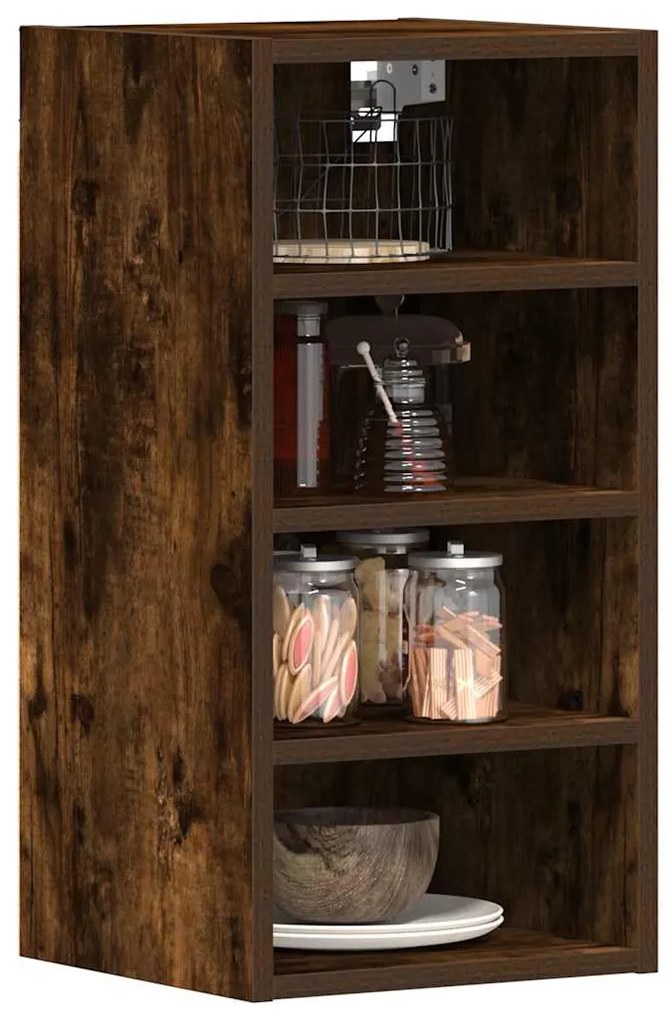 Κρεμαστό Ντουλάπι "Riga" Καπνιστή Δρυς 30x29,5x60 εκ. από Τεχνητό Ξύλο