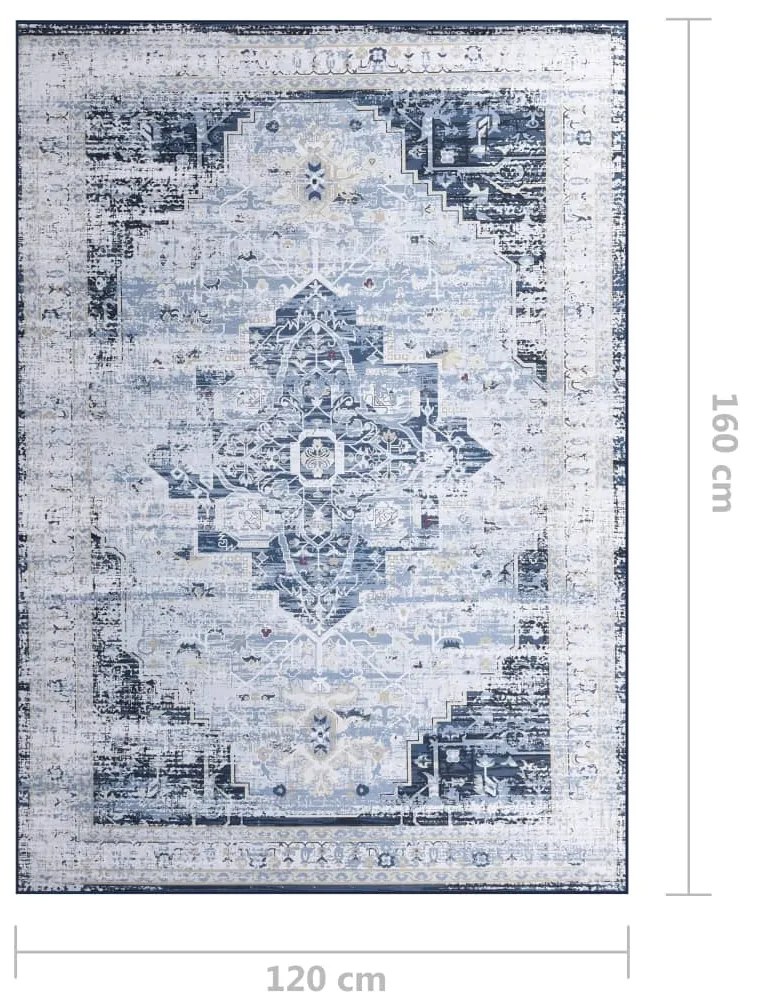 vidaXL Χαλί με Τύπωμα Πολύχρωμο 120 x 160 εκ. από Ύφασμα