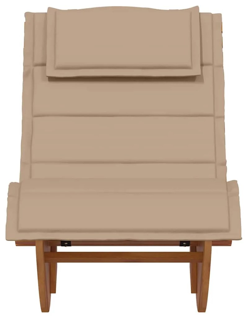 vidaXL Ξαπλώστρα 2 pcs Καφέ 60 x 154 x 74εκ Μασίφ ξύλο ακακίας