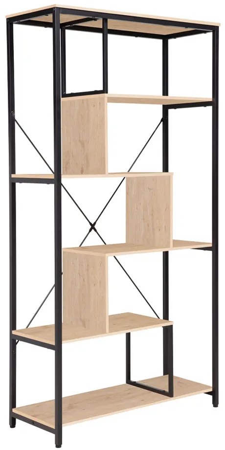 Liberta QUICK ΒΙΒΛΙΟΘΗΚΗ ΦΥΣΙΚΟ ΜΑΥΡΟ 85x35xH163cm 85x35xH163cm 28-0301