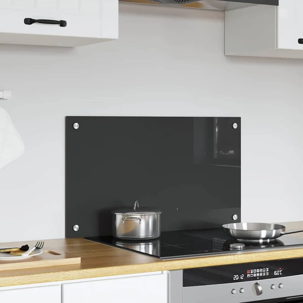 vidaXL Κουζίνα Πλακάκι Σκοινί Σκούρο Γκρι 70x40x0,6 εκ. Σκληρυμένο Γυαλί