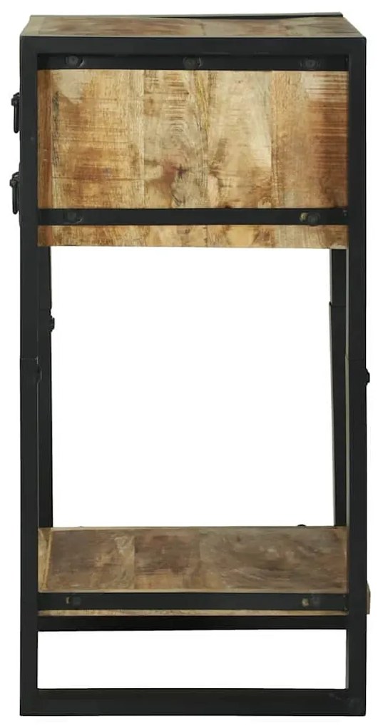 vidaXL End Table με συρτάρι Καφέ 40 x 40 x 80 cm Στερεό ξύλο μάνγκο