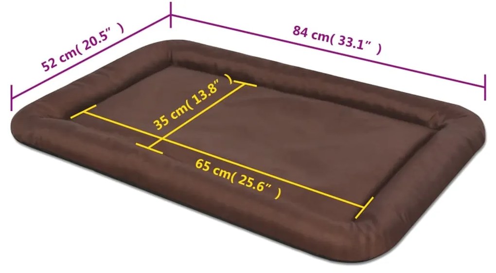 vidaXL Στρώμα Σκύλου Καφέ Μέγεθος XL