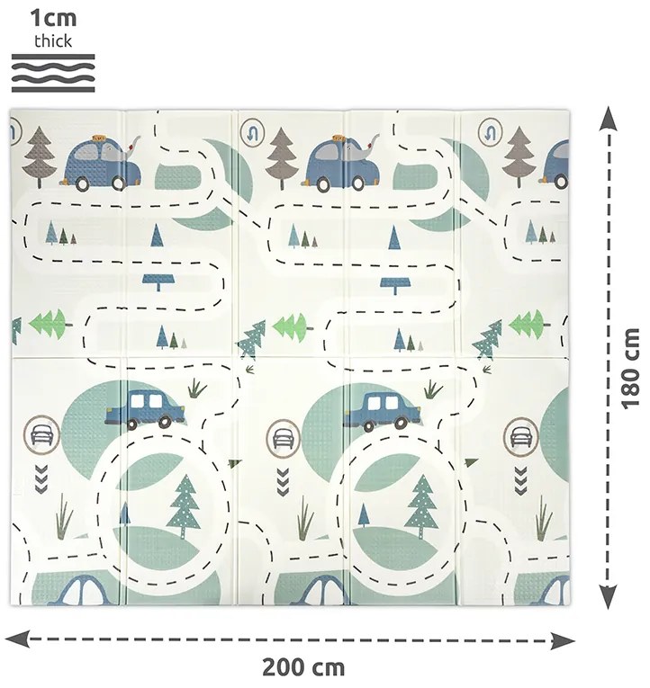 Χαλάκι Δραστηριοτήτων Πτυσσόμενο Διπλής Όψης Waves &amp; Stars 180x200cm 10300490004 Lorelli