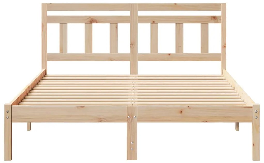 vidaXL Σκελετός Κρεβατιού Καφέ 120 x 200 cm Στερεά ξυλεία πεύκου