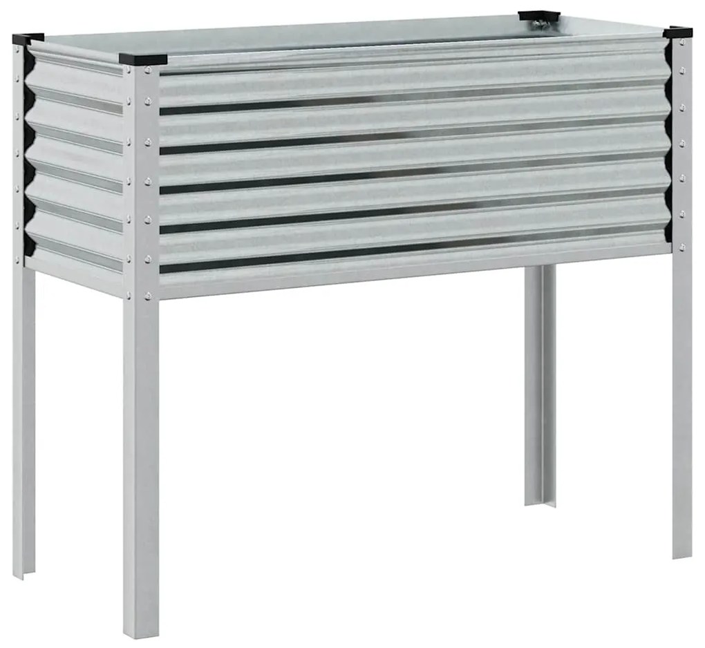 vidaXL Ζαρντινιέρα Κήπου 100x45x90 εκ. Γαλβανισμένο Χάλυβα