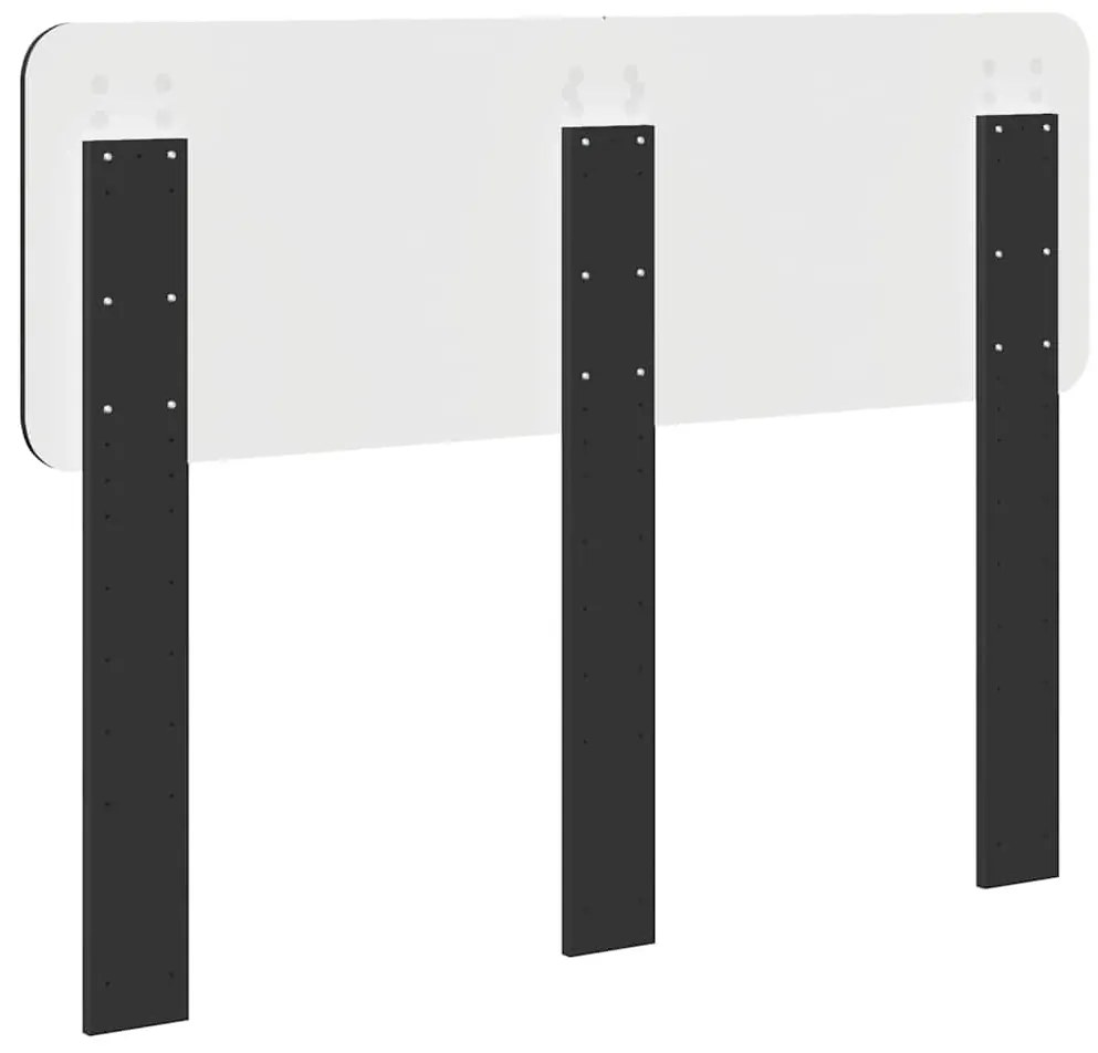 vidaXL Κεφαλάρι με κεφαλάρι Μαύρη Οξυά 135 cm Επεξεργασμένο ξύλο