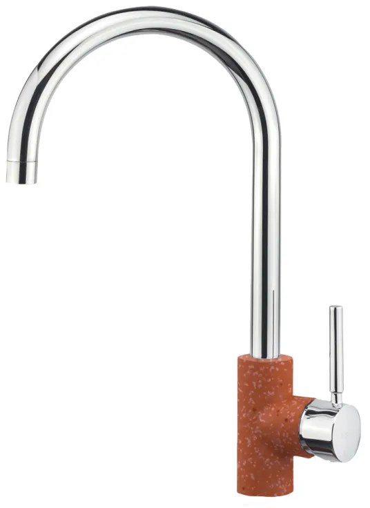 Sanitec Doppio Ψηλή Μπαταρία Κουζίνας Granite Terracota