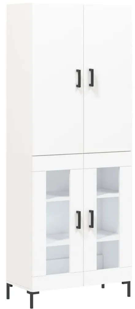 vidaXL Ντουλάπι Λευκό 69,5x34x180 εκ. από Επεξεργασμένο Ξύλο