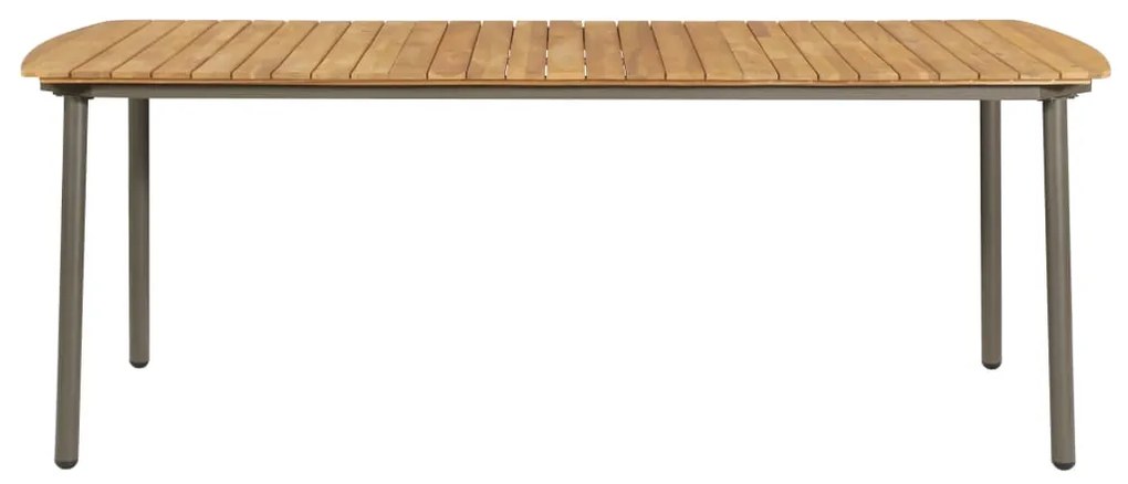 vidaXL Τραπέζι Κήπου 200 x 100 x 72 εκ. Μασίφ Ξύλο Ακακίας / Ατσάλι