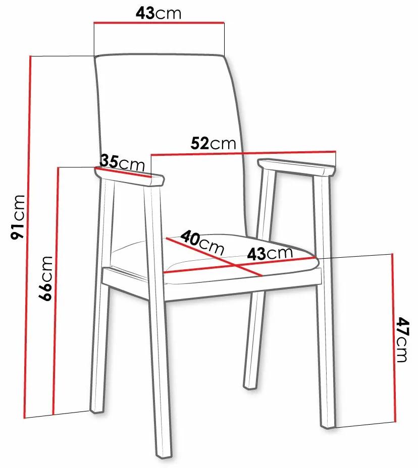 Καρέκλα Victorville 336, Μαύρο, 91x43x40cm, 7 kg, Ταπισερί, Ξύλινα, Μπράτσα, Ξύλο: Σημύδα | Epipla1.gr
