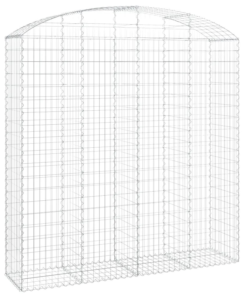 vidaXL Συρματοκιβώτιο Τοξωτό 200x50x200/220εκ. από Γαλβανισμένο Χάλυβα