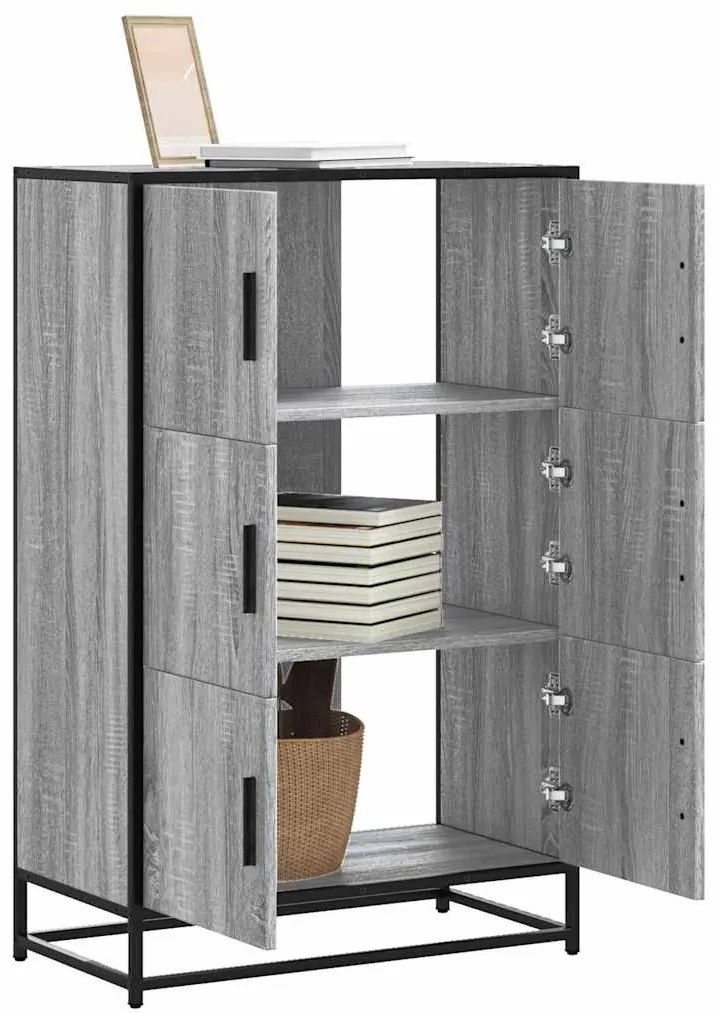 vidaXL Highboard Grey Sonoma Κατασκευασμένο ξύλο και μέταλλο