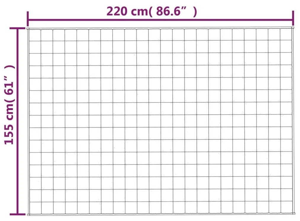 Κουβέρτα Βαρύτητας Μπλε 155 x 220 εκ. 7 κ. Υφασμάτινη - Μπλε