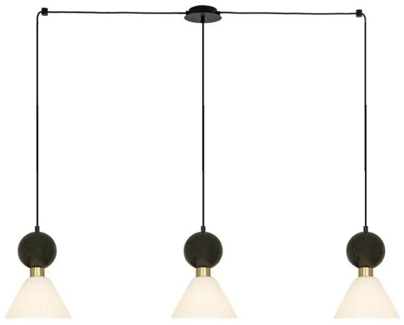 Κρεμαστό Φωτιστικό Οροφής 16cm 3xE14 15W IP20 Zambelis-23247-Μαύρο 23247