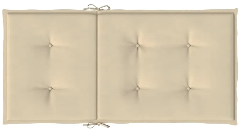 vidaXL Μαξιλάρια Καρέκλας Κήπου με Πλάτη 2 τεμ. Μπεζ 100x50x3 εκ.