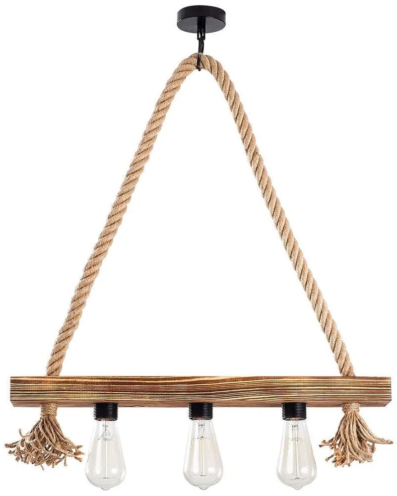 Φωτιστικό Οροφής - Ράγα Erebos 521SHN3116 60x9x60cm 3xE27 40W Natural-Black Opviq