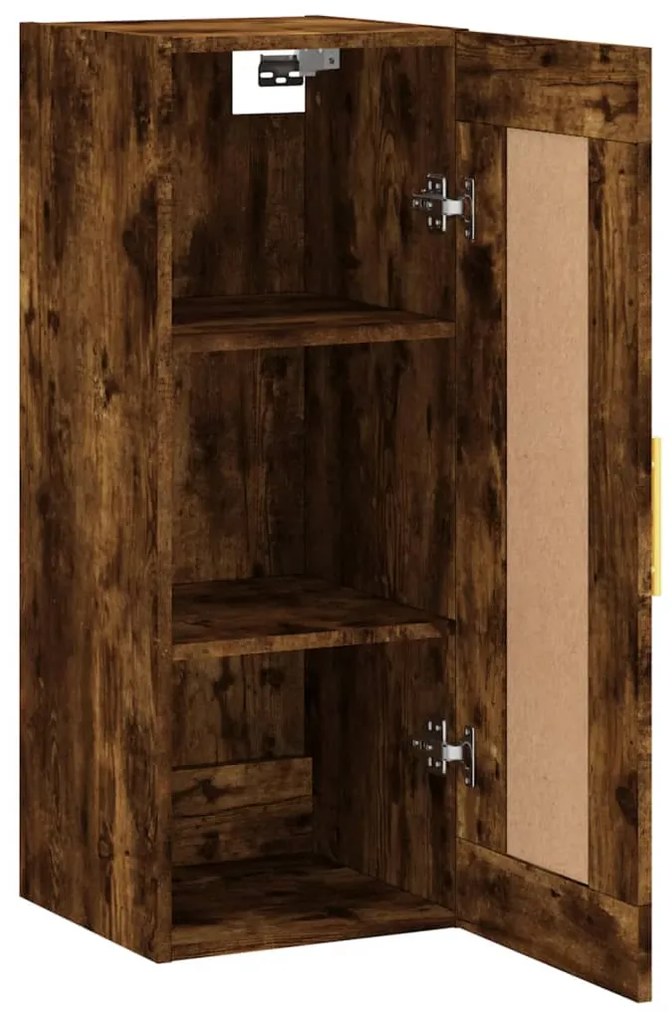 vidaXL Ντουλάπι Τοίχου Καπνιστή Δρυς 34,5 x 34 x 90 εκ. Επεξεργ. Ξύλο